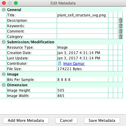Edit Metadata