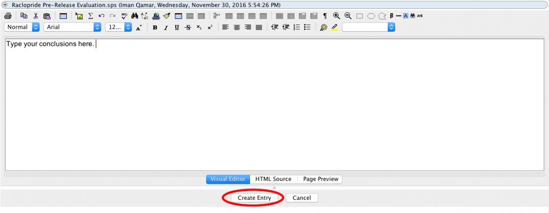 CERF HTML entry