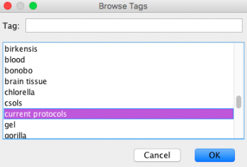 Browse tags